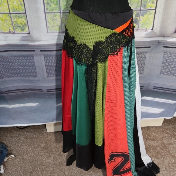 AKIRA Multicolor Maxi Skirt with Lace Accents - Picture 3 of 6